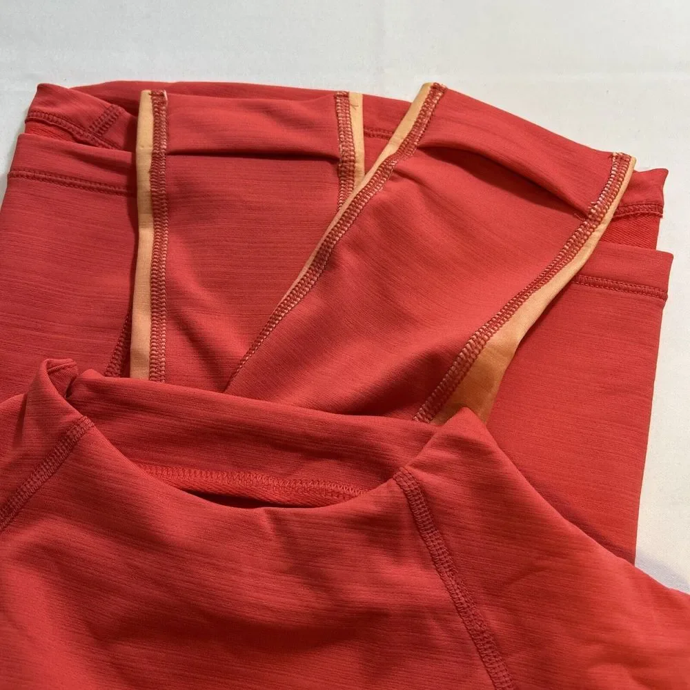 Nike Pro Women's‎ Hyperwarm Fade Training Large Top Medium Pants Coral Peach